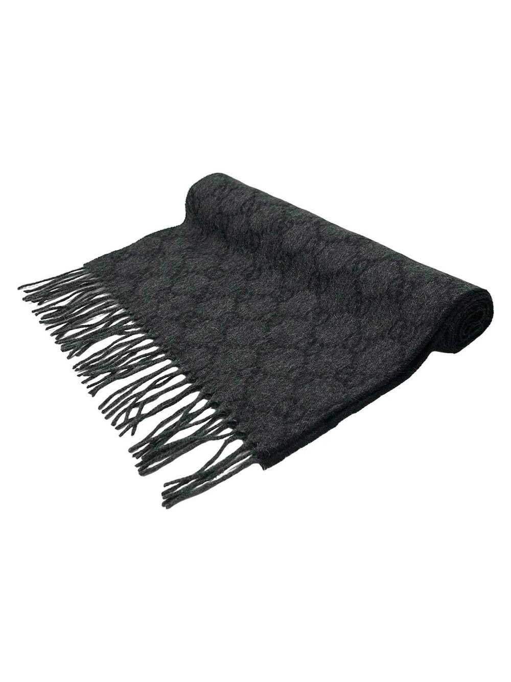Gucci Dark Gray Cashmere Scarf #360646G55B